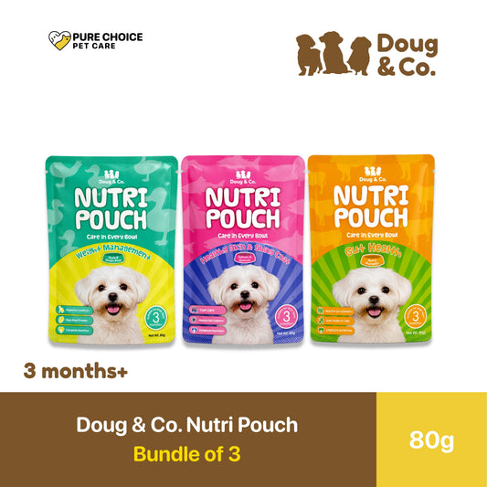 Doug & Co. Nutri Pouch Dog Wet Food 80g - Bundle of 3 Pouch