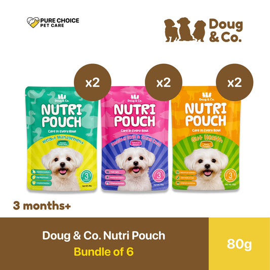 Doug & Co. Nutri Pouch Dog Wet Food 80g - Bundle of 6 Pouch