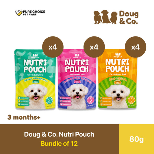 Doug & Co. Nutri Pouch Dog Wet Food 80g - Bundle of 12 Pouch
