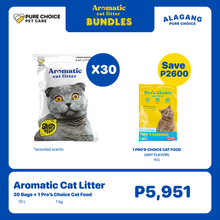 30 Bags Aromatic Cat Litter + Pro's Choice Cat Food 1kg (Low Sodium)