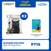 2 Bags Aromatic Cat Litter + 1kg Pro's Choice Cat Food (Low Sodium)