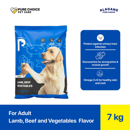 Pure Choice Performance Dry Dog Food Adult Lamb, Beef, Vegetables 7kg/1kg - dry dog food Philippines
