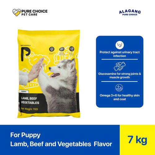 Pure Choice Performance Dry Dog Food Puppy Lamb, Beef, Vegetables 7kg/1kg - dry dog food Philippines