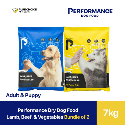 Performance Dog Food for Puppy and Adult Lamb, Beef and Vegetables 7Kg