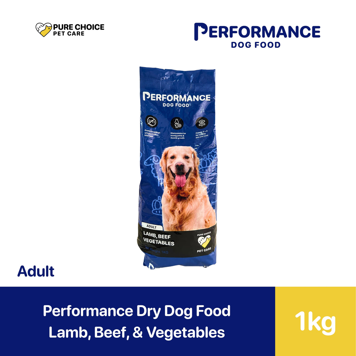 Performance Dry Dog Food Lamb, Beef and Vegetables 1kg
