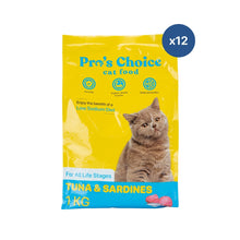 Pro's Choice Dry Cat Food for All Life Stages Tuna & Sardines Flavor 1Kg - Bundle of 12 Packs