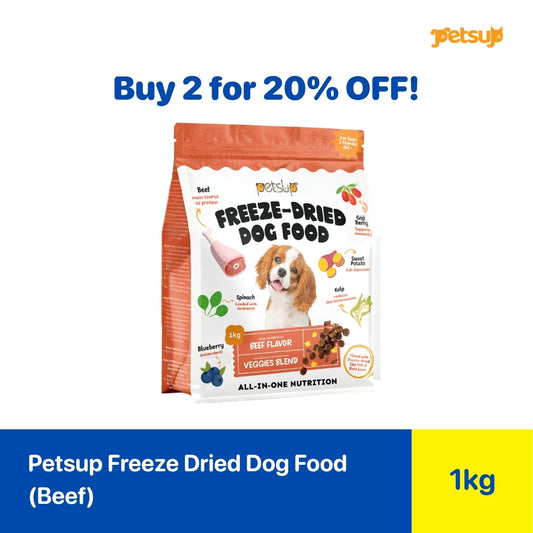 Buy 2 for 20% off - Petsup Freeze Dried Dog Food (Beef) 1 kg