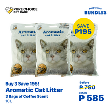 Bundle: Aromatic Cat Litters 10L/8kg - Buy 3 Save 195! - Coffee image 0
