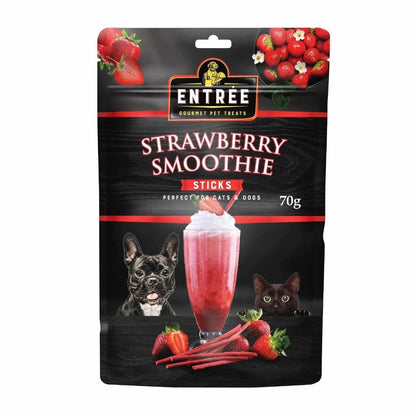Entree Smoothie Sticks for Dogs and Cats 70g Strawberry Banana mixed Berries Watermelon Melon - Strawberry Smoothie image
