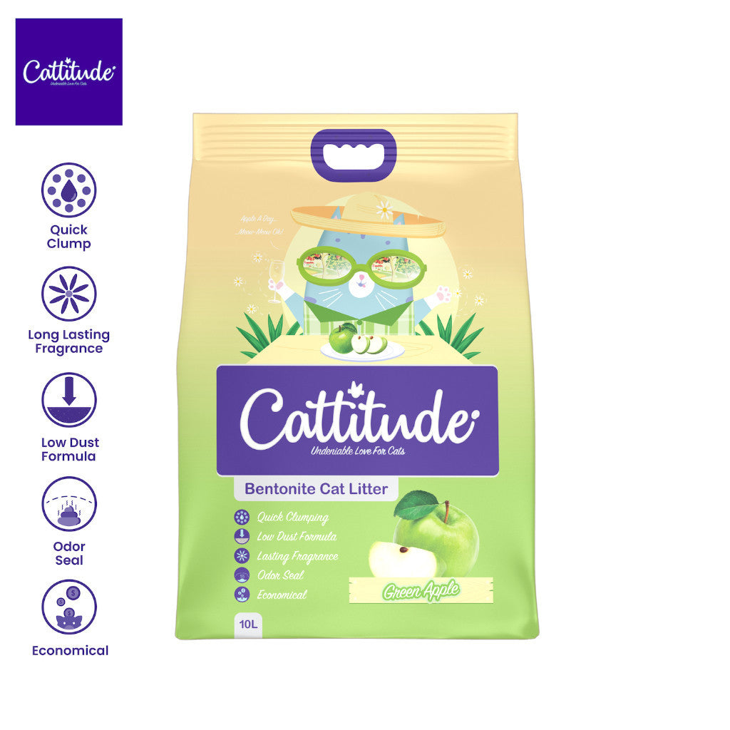 Cattitude Bentonite Cat Litter 10L in Perico Coffee Mellow Mango Lovely Lavender Luscious Lemon image 2