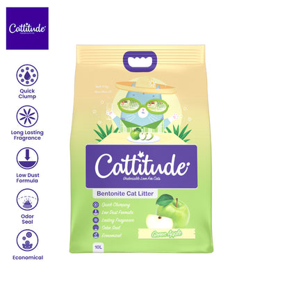 Cattitude Bentonite Cat Litter 10L in Perico Coffee Mellow Mango Lovely Lavender Luscious Lemon image 2