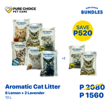 Bundle: Aromatic Cat Litter 8Kg/10L 6 pcs Lemon + Free 2 pcs 8Kg/10L Lavender image 0