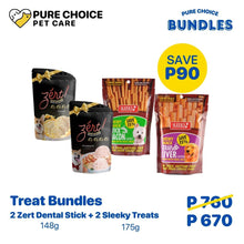 Bundle: 2 Zert Dentacare Stick Strawberry + 2 Sleeky Treats Beef Cheese Strap image 0
