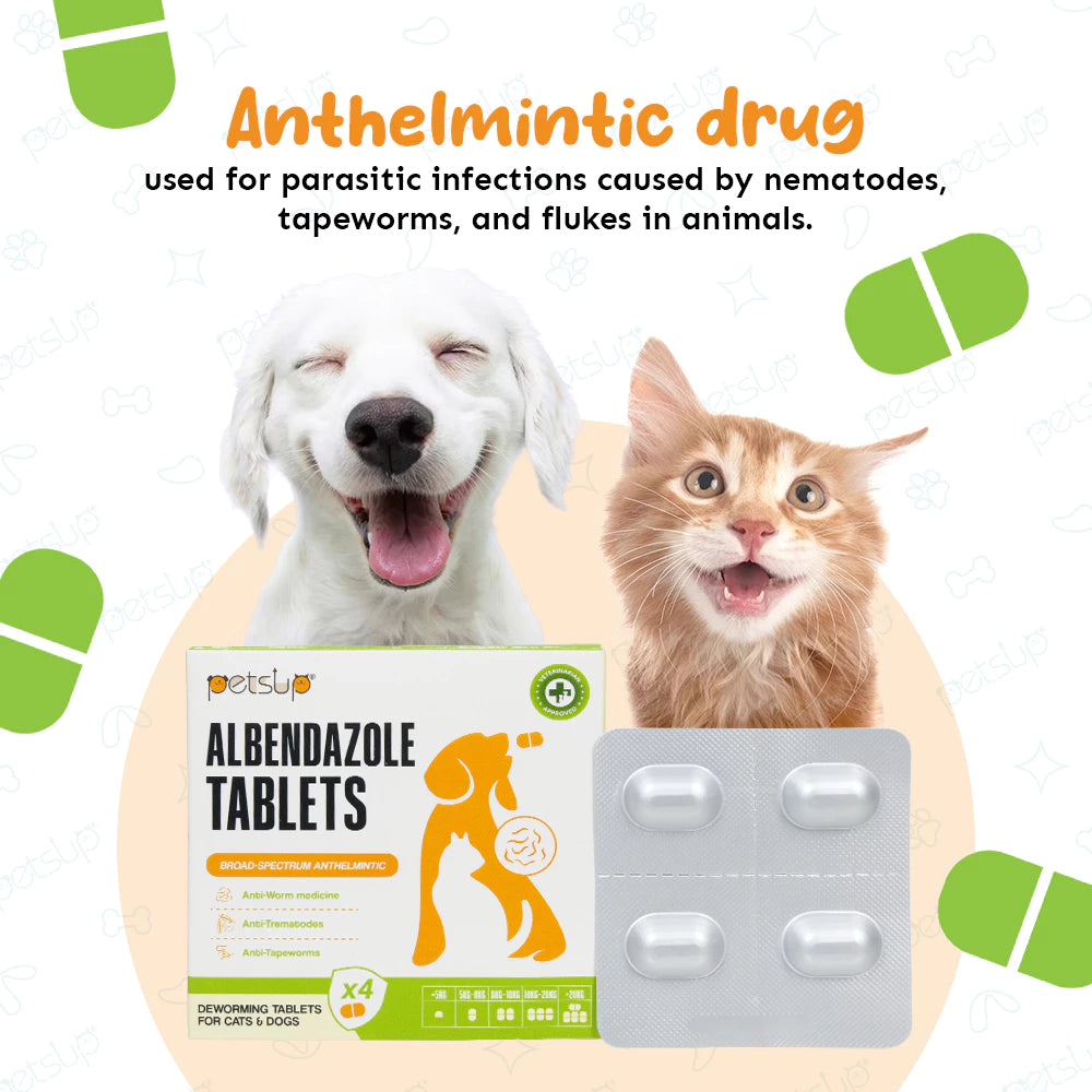 PETSUP ALBENDAZOLE TABLETS 4PCS
