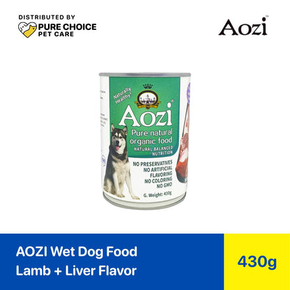 Distributed by Pure Choice - AOZI Wet Dog Food in Can 430g